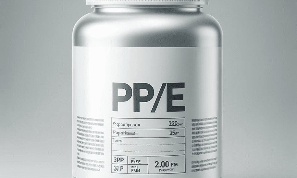 DALL·E 2023-10-30 06.19.57 - Photo of a cylindrical product with a white PP_PE film label wrapped around it, showcasing the label's flexibility and clarity